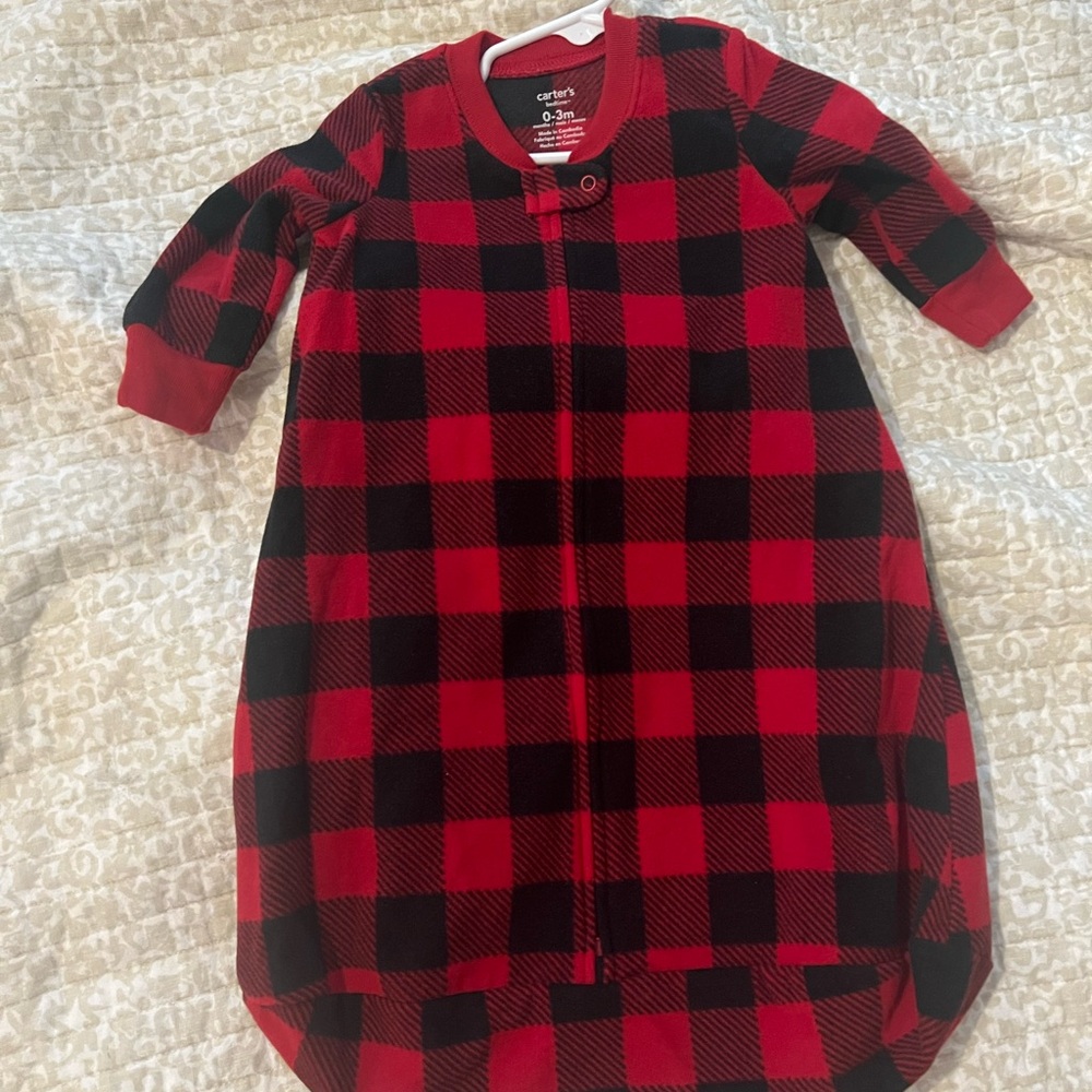 Carter's Kids Red and Black Checkered Sleep Sack